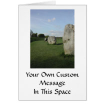 Ancient Stone Circle. Avebury, Wiltshire, England. Greeting Card