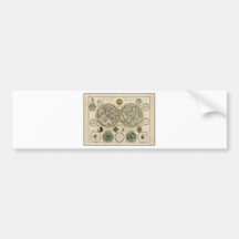 Ancient World Map East and West Bumper Sticker