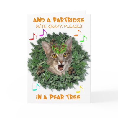 And a Partridge (with Gravy, Please)! Card by fur_persons2
