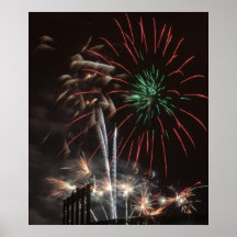 ...And the Rockets Red,Green, and Gold Glare Print