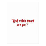 "And which dwarf are you?" Post Cards