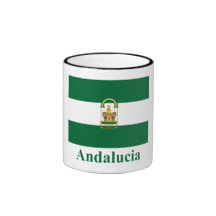 Andalucía flag with name coffee mug