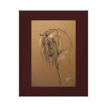 Andalusian Horse Sketch Canvas Print