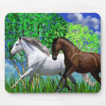 ANDALUSIANS RUNNING Mousepad