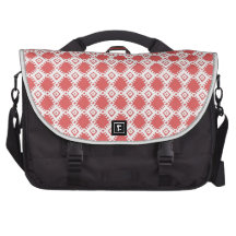Andean Modern Pattern - Coral and White Laptop Commuter Bag
