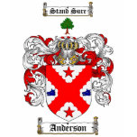 ANDERSON FAMILY CREST -  ANDERSON COAT OF ARMS t-shirts