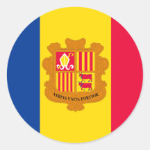 Andora Round Stickers
