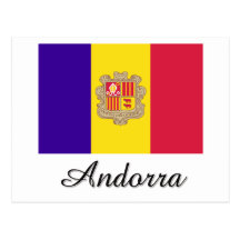 Andorra Flag Design Postcards