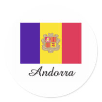 Andorra Flag Design stickers