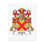 Andre Family Crest Post Cards