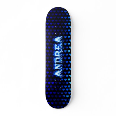 Andrea blue fire Skatersollie skateboard. by skatersollie