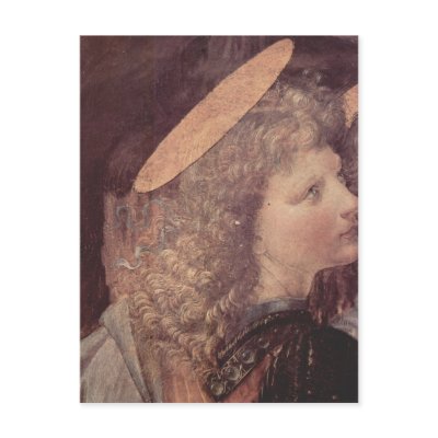 Andrea del Verrocchio Die Taufe Christi, Detail: E Postcards by rahulbiswas