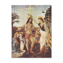 Andrea del Verrocchio Die Taufe Christi um 1472-14 Post Card