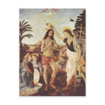 Andrea del Verrocchio Die Taufe Christi um 1472-14 postcards