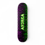 Andrea green fire Skatersollie skateboard.