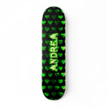 Andrea green fire Skatersollie skateboard.
