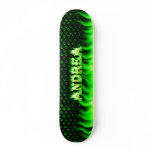 Andrea green fire Skatersollie skateboard.