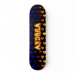 Andrea skateboard fire and flames design