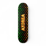 Andrea skateboard fire and flames design