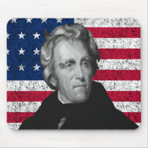 Andrew Jackson and The US Flag Mouse Pads