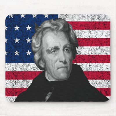 Andrew Jackson and The US Flag Mouse Pads by parrow1978