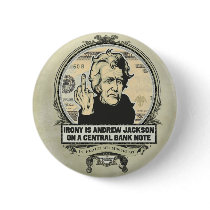 Andrew Jackson Central Bank Button