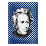 Andrew Jackson with Stars Background Greeting Card