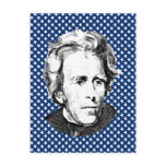 Andrew Jackson with Stars Background postcards