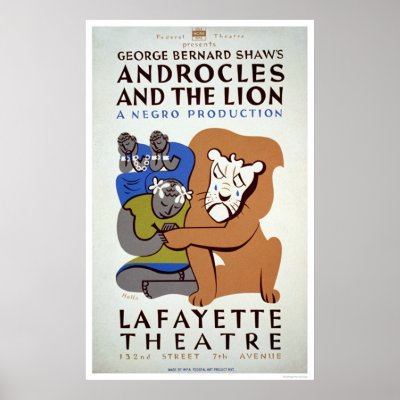Androcles & The Lion 1939 WPA Poster by lc_wpa