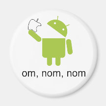 android > apple (round magnet)