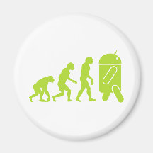 Android Evolution Fridge Magnets