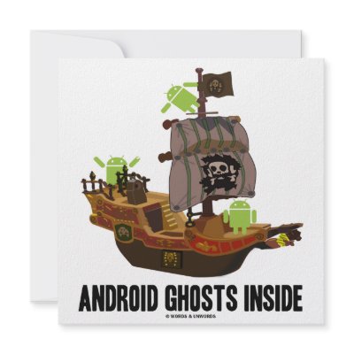 Android Ghosts Inside (Software Developer Humour) by wordsunwords