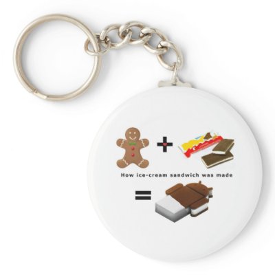 Android Ice Cream Sandwich Key Chains by journeyclose