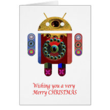 ANDROID Merry Christmas Happy NewYear Greeting Card