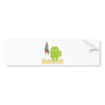 Android Surfer Bumper Sticker
