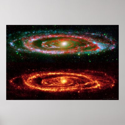 Andromeda Galaxy in Red-UV 36x24 (36x24) by meralee