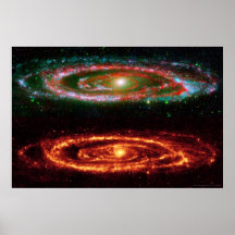 Andromeda Galaxy in Red-UV 36x24 (36x24) Poster