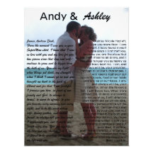 Andy & Ashley, wedding pic with vows Art Photo