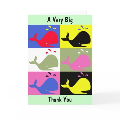 Andy Whale-Hole™_"A Very Big Thank You" Greeting by Artful_Animalz