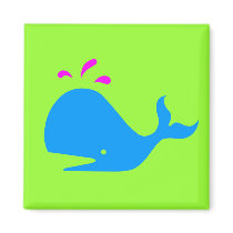Andy Whale Singletons_aqua,magenta on green