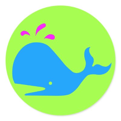 Andy Whale Singletons_aqua,magenta on green by Artful_Animalz