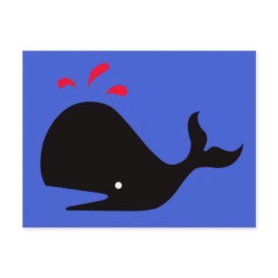 Andy Whale Singletons_black,red on blue by Artful_Animalz