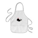 Andy Whale Singletons_black,red on white aprons