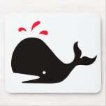 Andy Whale Singletons_black,red on white Mouse Pads