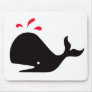 Andy Whale Singletons_black,red on white Mouse Pads