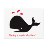 Andy Whale Singletons_black,red on white Postcard
