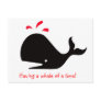 Andy Whale Singletons_black,red on white Postcard
