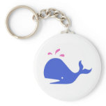 Andy Whale Singletons_blue,pink on white Key Chains