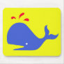 Andy Whale Singletons_blue,red on yellow Mouse Pads