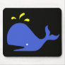 Andy Whale Singletons_blue,yellow on black Mouse Mat
